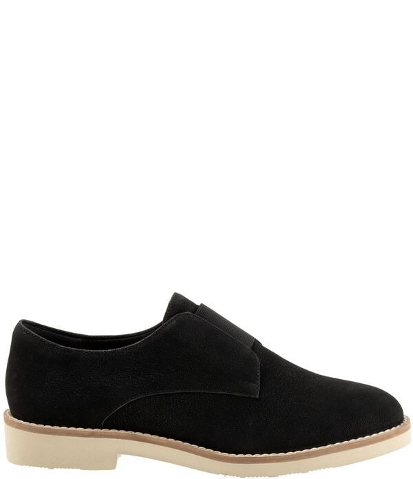 ソフトウォーク レディース シューズ オックスフォード スエード SoftWalk Wexford Nubuck Suede Slip On Oxfords Black Nubuck ブラック