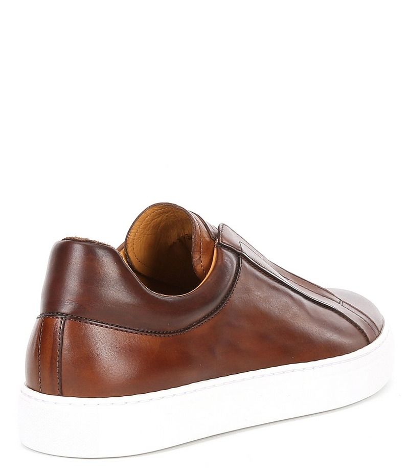 マグナーニ メンズ ボトムス カジュアルパンツ スニーカー レザー Magnanni Mens Fiore Leather SlipOn Dress Sneakers Tabaco