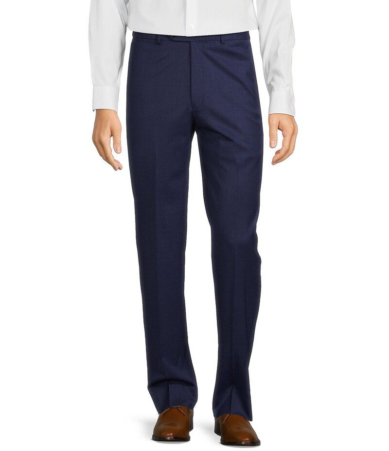 ハート シャフナー マルクス メンズ ボトムス カジュアルパンツ パンツ Hart Schaffner Marx New York Classic Fit Blue PreTailored Flat Front Super Stretch Dress Pant