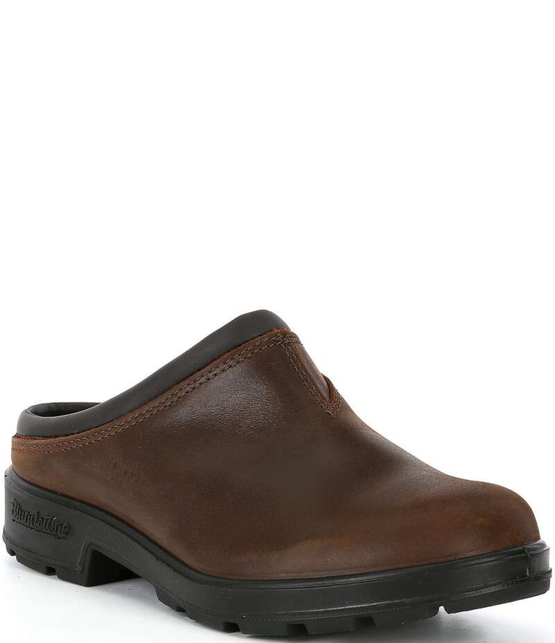 ブランドストーン レディース シューズ スリッポン・ローファー レザー Blundstone Womens Original WaterResistant Leather Clogs Antique Brown ブラウン