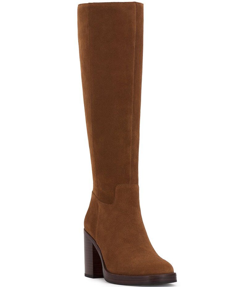 ヴィンスカムート レディース シューズ ブーツ・レインブーツ トール スエード Vince Camuto Gibi Suede Tall Boots Burnt Sugar