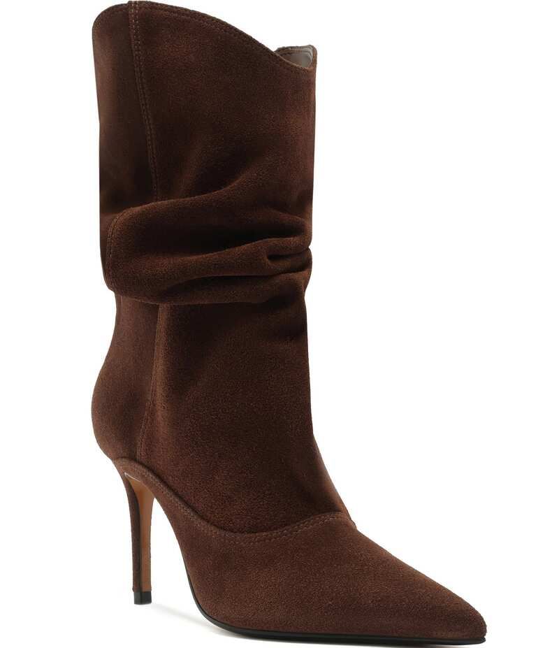 シュッツ レディース シューズ ブーツ・レインブーツ スエード Schutz Maryana Slouch Suede Pointed Toe Boots Root Brown ブラウン
