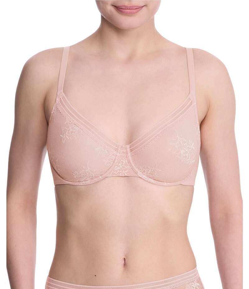 ナトリ レディース アンダーウェア ブラジャー レース Natori Love Lace Underwire Bra Pink PearlWarm White ホワイト