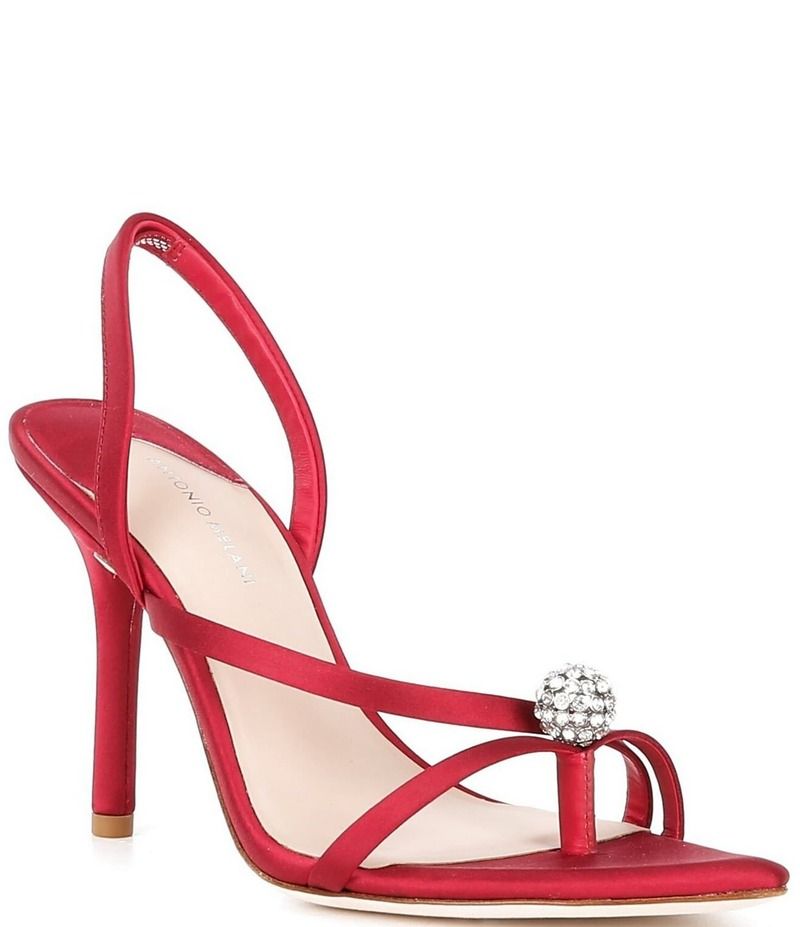 アントニオ メラーニ レディース シューズ サンダル サテン Antonio Melani Ames Two Satin Ornamented Toe Thong Dressandals Garnet Red レッド 13,285円