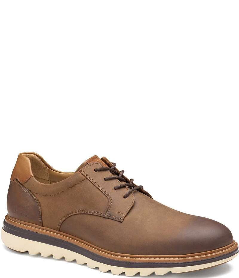ジョンストンアンドマーフィー メンズ シューズ ドレスシューズ オックスフォード レザー Johnston Murphy Mens Braxton Leather Plain Toe Oxfords Brown ブラウン