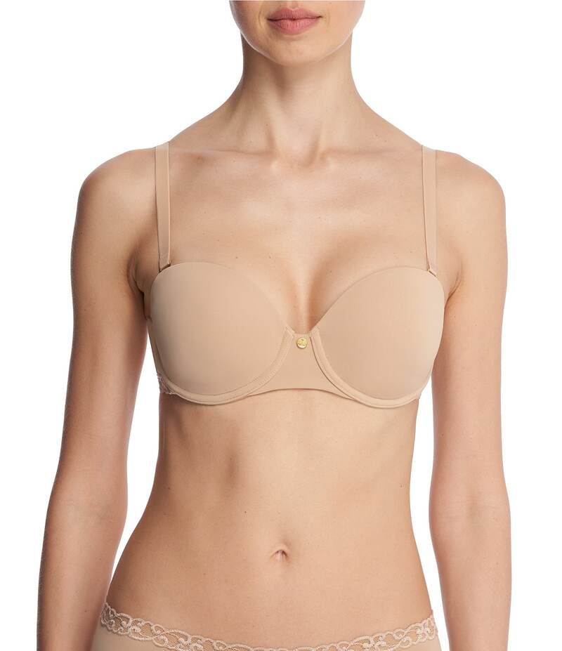 ナトリ レディース アンダーウェア ブラジャー ストラップレス Natori Pure Luxe Convertible Strapless Contour Underwire Bra Cafe