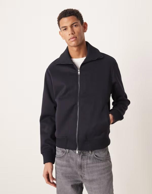 マンゴ メンズ アウター ジャケット・ブルゾン スウェット シャツ Mango zip up sweatshirt NAVY ネイビー 22,484円