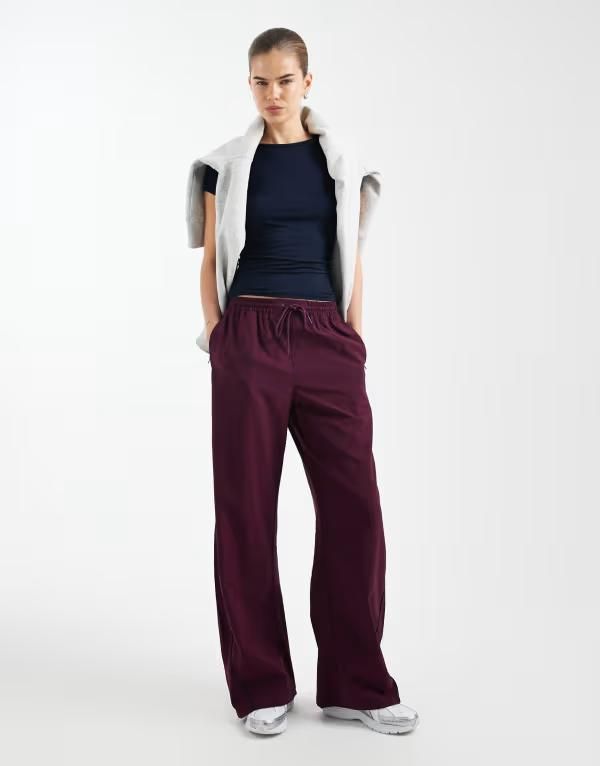 コットンオン レディース ボトムス カジュアルパンツ プラスサイズ スウェットパンツ Cotton barrel plush barrel sweatpants in pickled beet Pickled beet