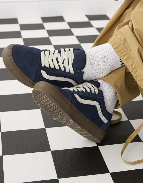 バンズ レディース シューズ スニーカー Vans Old Skool canvas sneakers NAVY ネイビー 17,140円