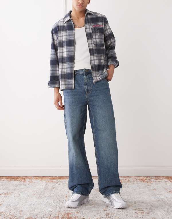 コルージョン メンズ ボトムス デニムパンツ ジーンズ COLLUSION X011 carpenter jeans in dark wash Dark Wash ブルー 11,085円