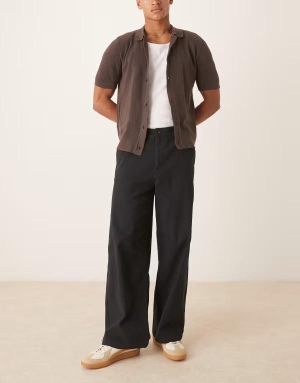 エイソス メンズ ボトムス カジュアルパンツ ASOS DESIGN loose chinos Black ブラック 13,485円