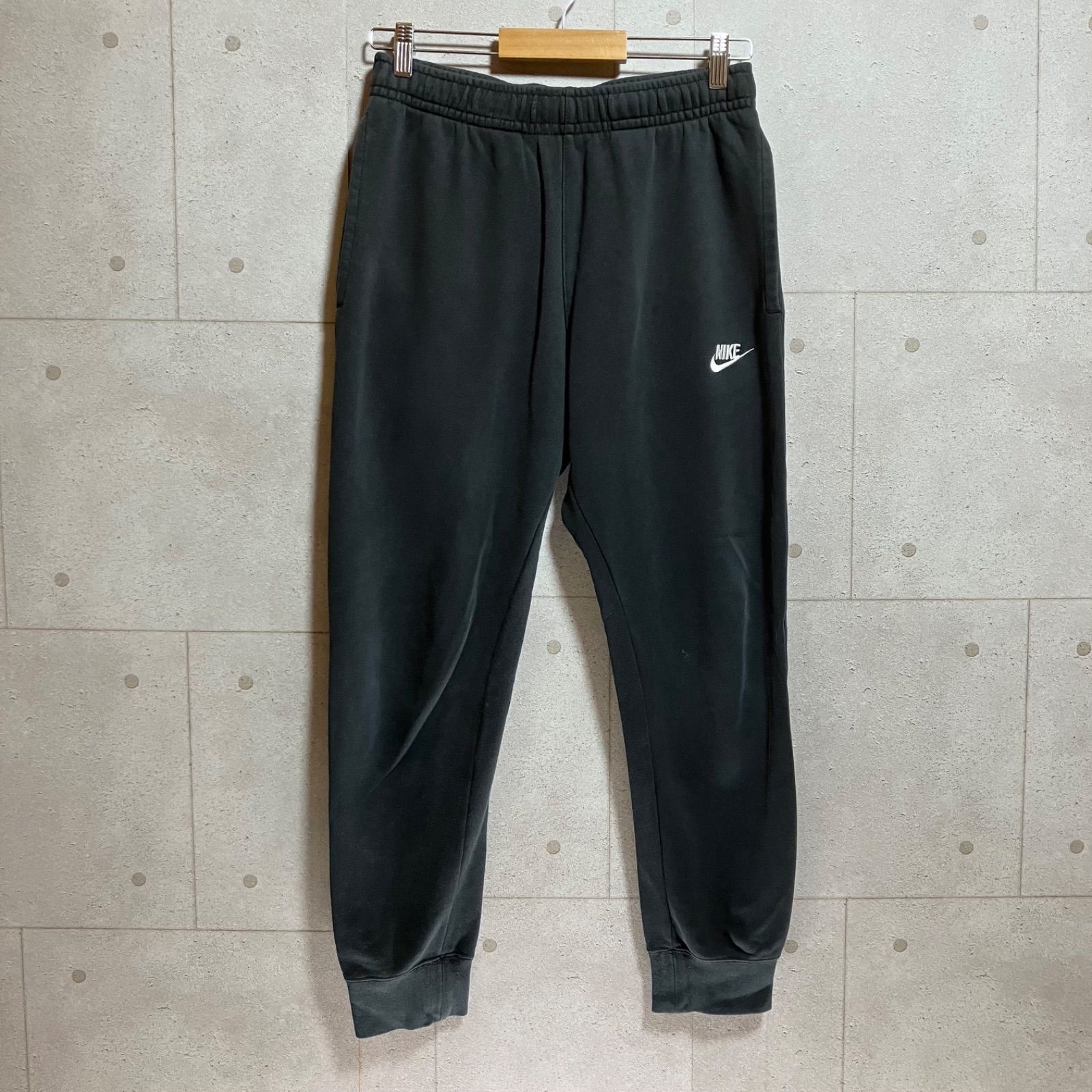 NIKE embroidered swoosh sweatpants in black