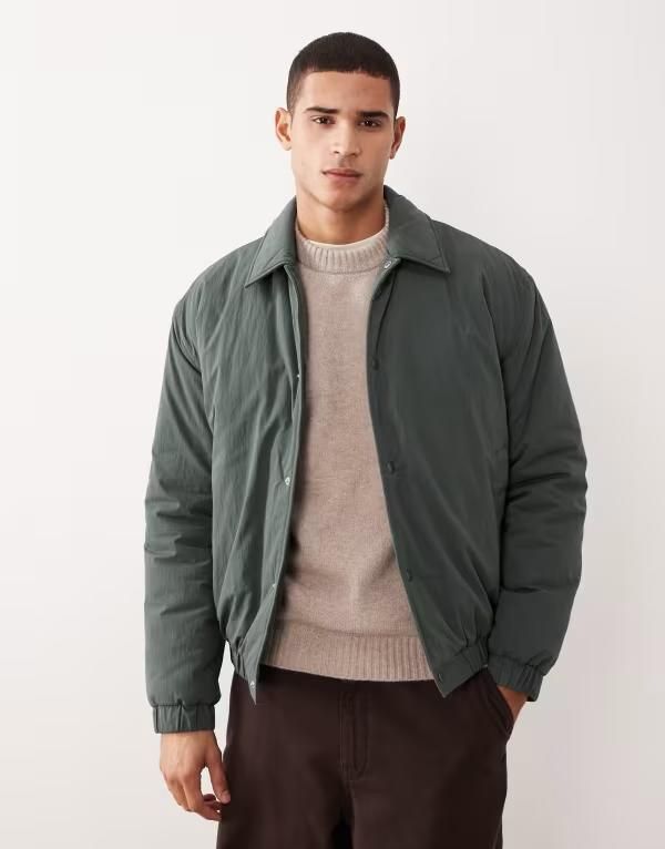 エイソス メンズ アウター ジャケット・ブルゾン ジャケット ASOS DESIGN bomber jacket GREEN グリーン