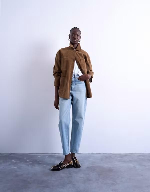 トップショップ レディース ボトムス デニムパンツ Topshop Original Mom high rise jean in bleach Bleach