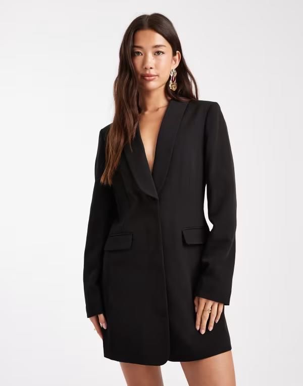 ミスセルフフリッジ レディース トップス ワンピース ブレザー Miss Selfridge tailored blazer dress Black ブラック 21,560円
