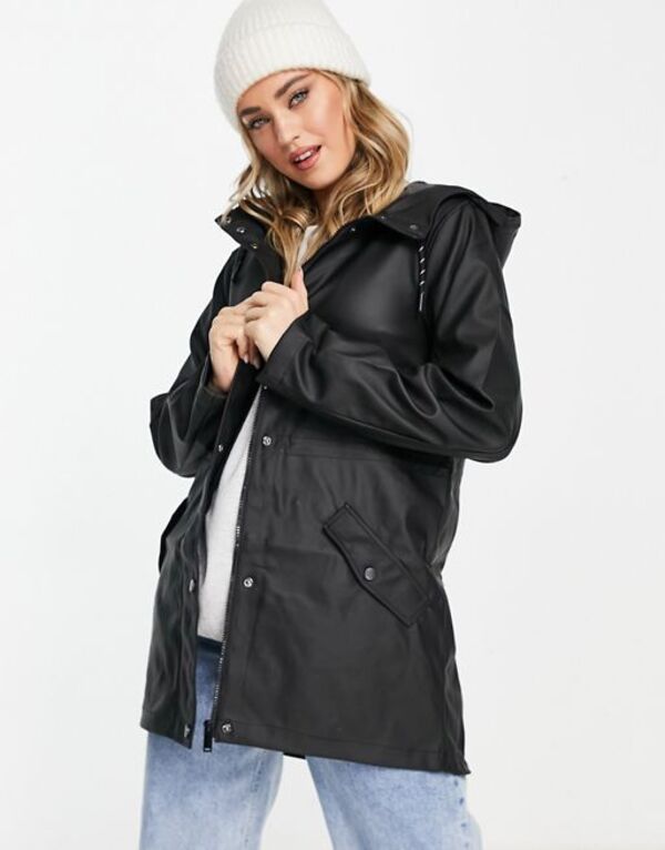 ヴェロモーダ レディース アウター ジャケット・ブルゾン ジャケット Vero Moda hooded rain jacket Black ブラック
