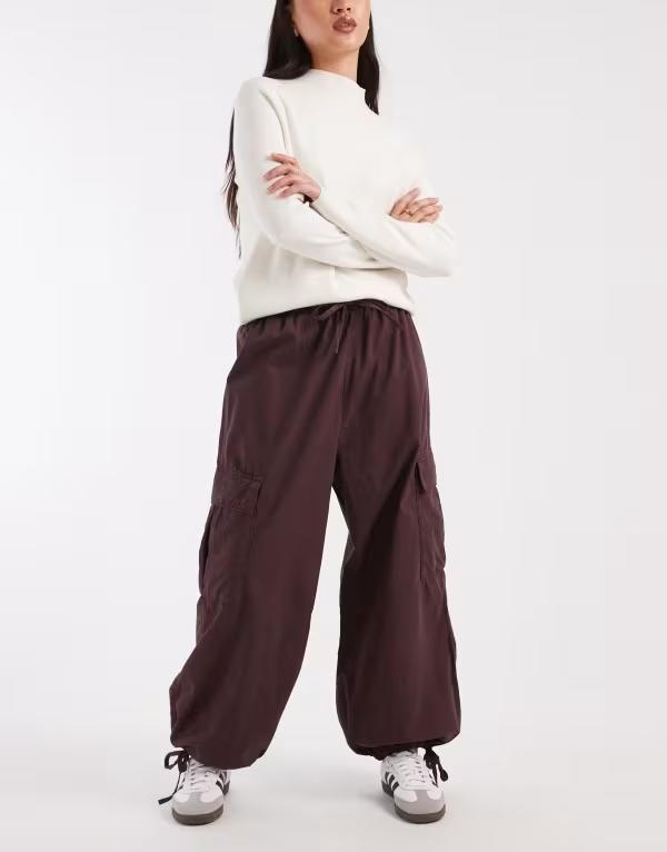 ミスセルフフリッジ レディース ボトムス デニムパンツ カーゴパンツ Misselfridge balloon cargo pants Burgundy バーガンディ