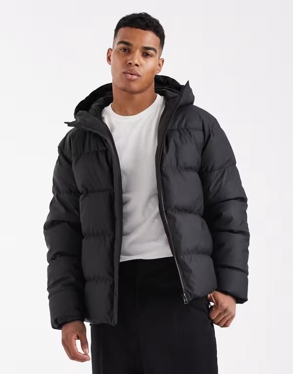 オンリーアンドサンズ メンズ アウター コート ONLY SONS waterresistant puffer coat Black ブラック