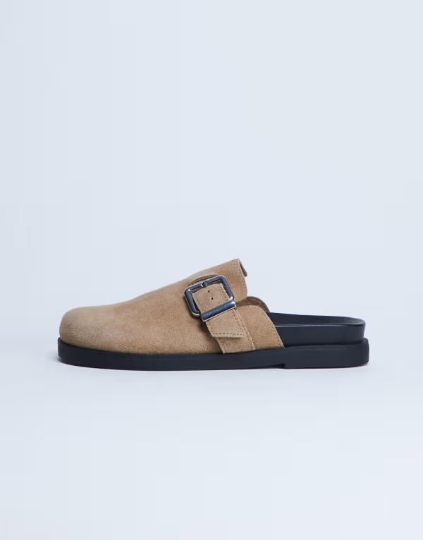 トップショップ レディース シューズ サンダル Topshop Amy slip on mules with buckle Taupe トープ