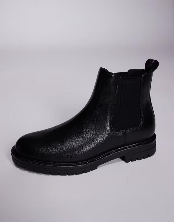 エイソス メンズ シューズ ブーツ・レインブーツ チェルシーブーツ チェルシー ASOS DESIGN Chelsea boots Black ブラック