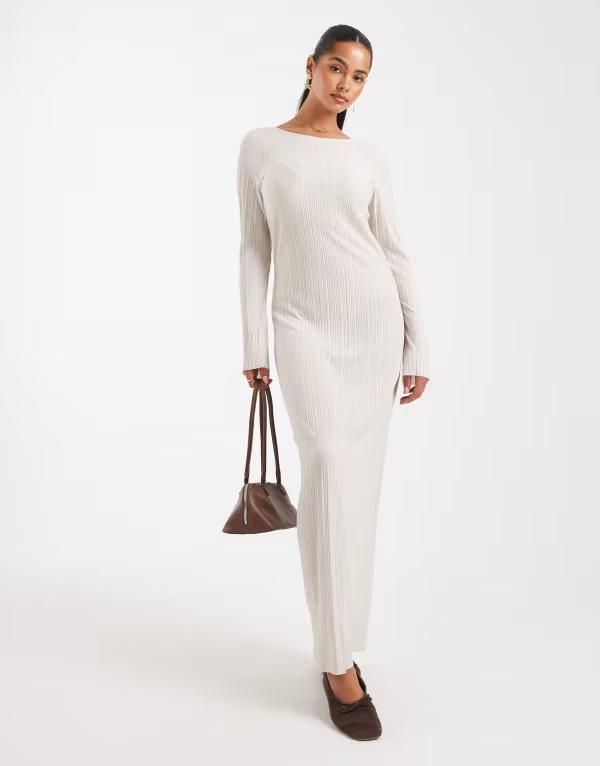 ヴェロモーダ レディース トップス ワンピース ジャージー マキシ Vero Moda textured jersey maxi dress Birch ホワイト