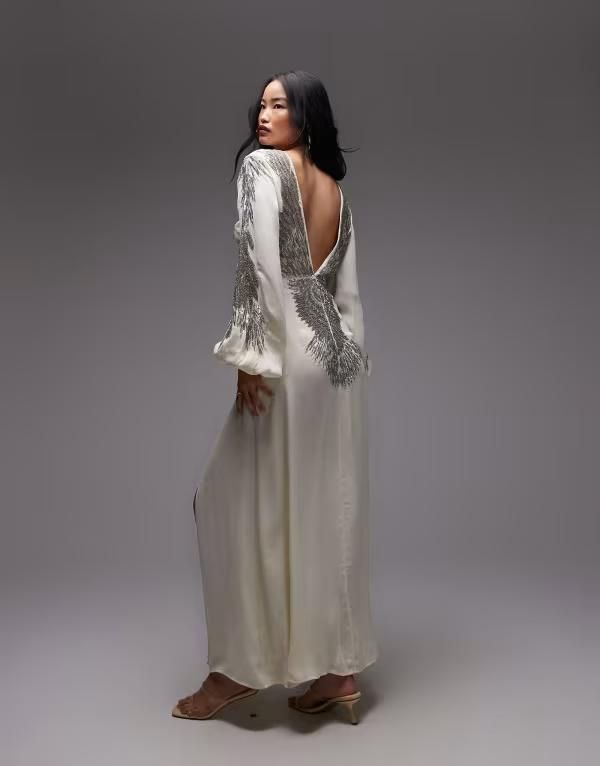 エイソス レディース トップス ワンピース ASOS DESIGN ASOS ARCHIVE blouson mid dress with wing embellished back in buttermilk Buttermilk 44,280円