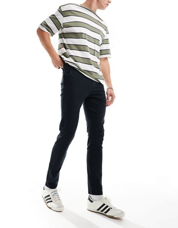エイソス メンズ ボトムス カジュアルパンツ ASOS DESIGN skinny chinos Black ブラック
