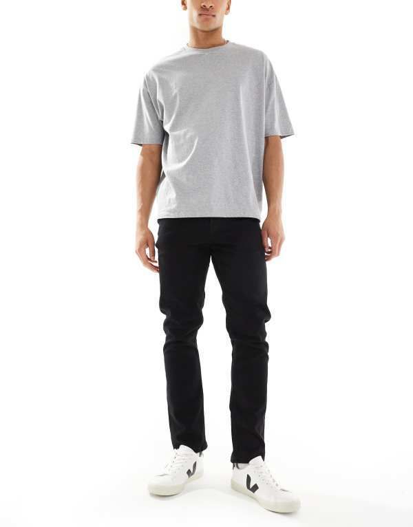エイソス メンズ ボトムス デニムパンツ ジーンズ ASOS DESIGN stretch slim jeans Black ブラック