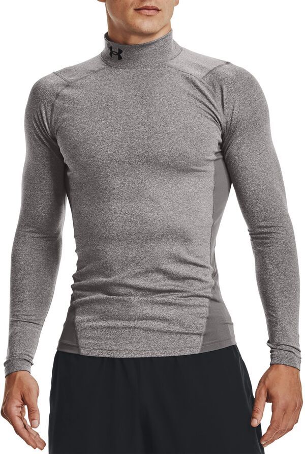 アンダーアーマー メンズ トップス シャツ モックネック Under Armour Mens ColdGear Mock Neck Compression Shirt Charcoal HeatherBlack ブラック