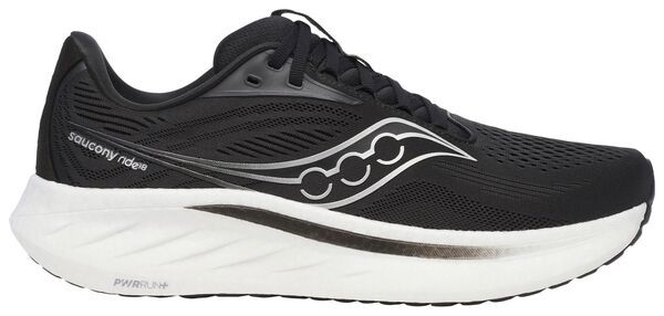 サッカニー メンズ シューズ スニーカー Saucony Mens Ride 18 Running Shoes BlackWhite ホワイト