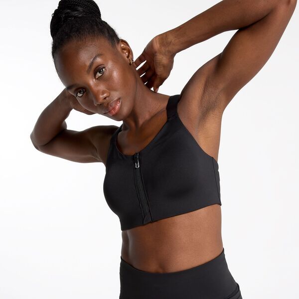 キャリー レディース アンダーウェア ブラジャー CALIA Womens Go All Out Zip Front Bra Pure Black ブラック