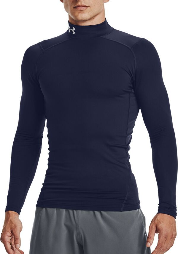 アンダーアーマー メンズ トップス シャツ モックネック Under Armour Mens ColdGear Mock Neck Compression Shirt MidnightWhite ホワイト