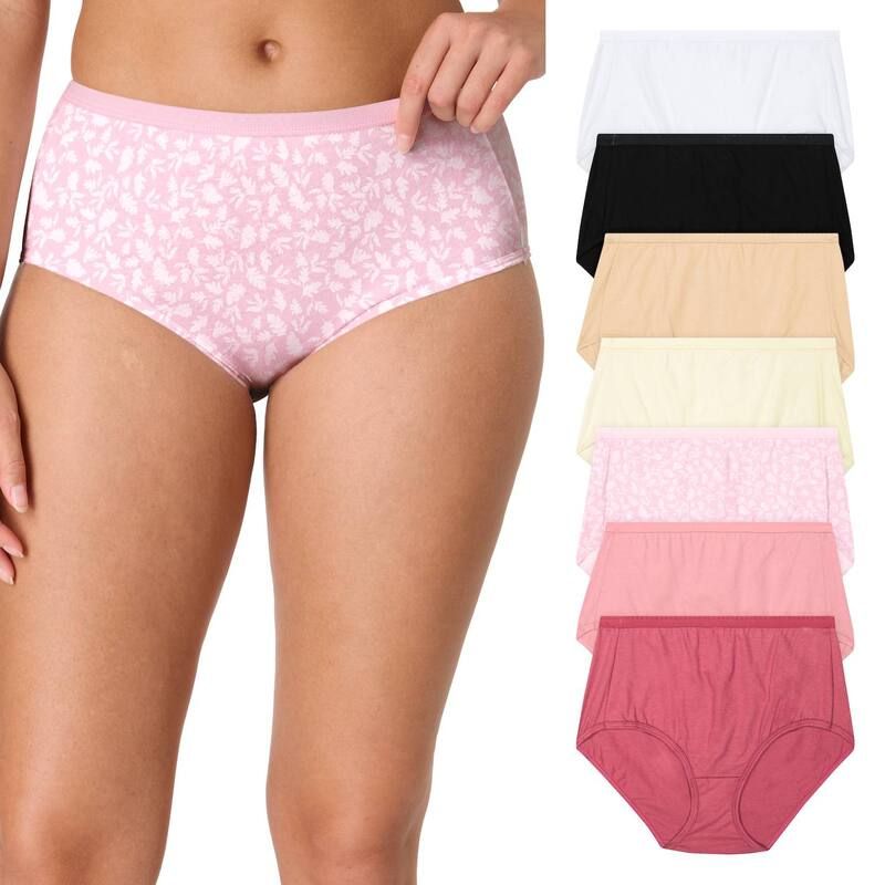 ヘインズ レディース アンダーウェア パンツ コットン Womens Hanes Ultimate 61 Bonus Pack Cotton Brief Panty Set 40H7CC Pink Pack ピンク