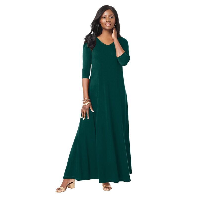 ジェシカロンドン レディース トップス ワンピース プラスサイズ マキシ Jessica London Womens Plusize DoubleV Maxi Dress Emerald Green グリーン