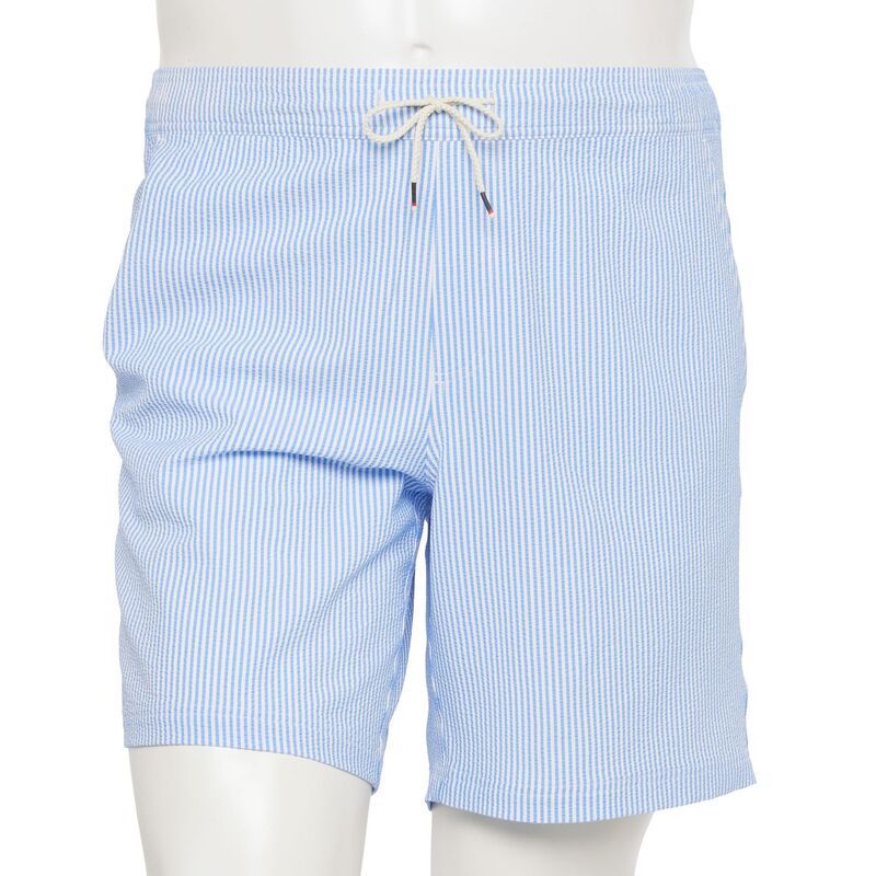 ドッカーズ メンズ 水着 ハーフパンツ・ショーツ トール Big Tall Dockers 9in Laguna Seersucker Swim Trunks Ceramic Blue ブルー