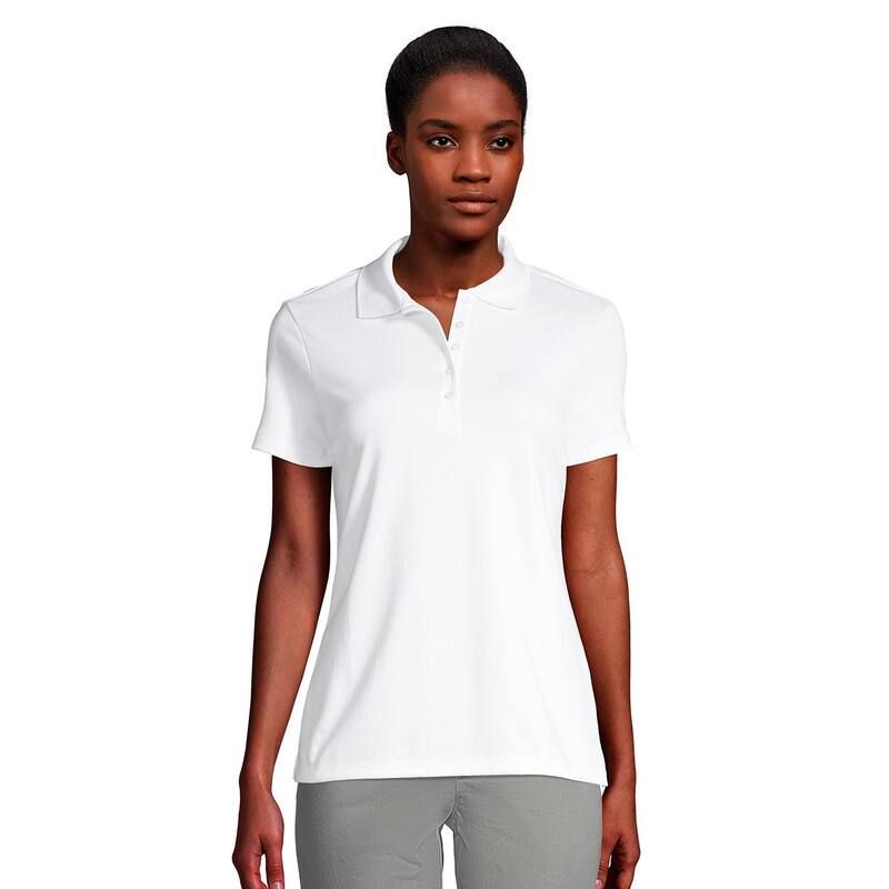 ランズエンド レディース トップス Tシャツ ポロシャツ プチ コットン Petite Lands End Supima Cotton Short Sleeve Polo Shirt White ホワイト