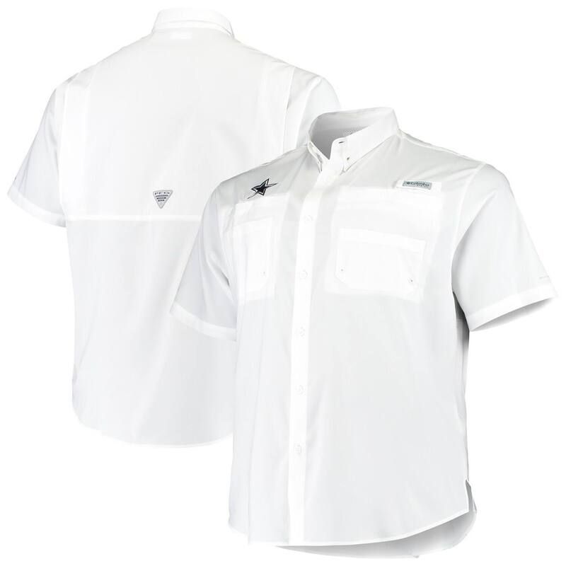 コロンビア メンズ トップス Tシャツ トール ダウン Mens Columbia White Dallas Cowboys Big Tall Tamiami Woven ButtonDown Shirt Cowhite ホワイト