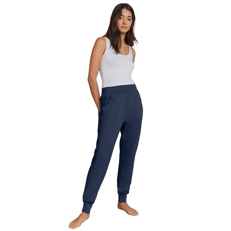 Ellos レディース アンダーウェア ナイトウェア プラスサイズ パンツ ニット ellos Womens Plusize Knit Jogger Sleepants Navy ネイビー