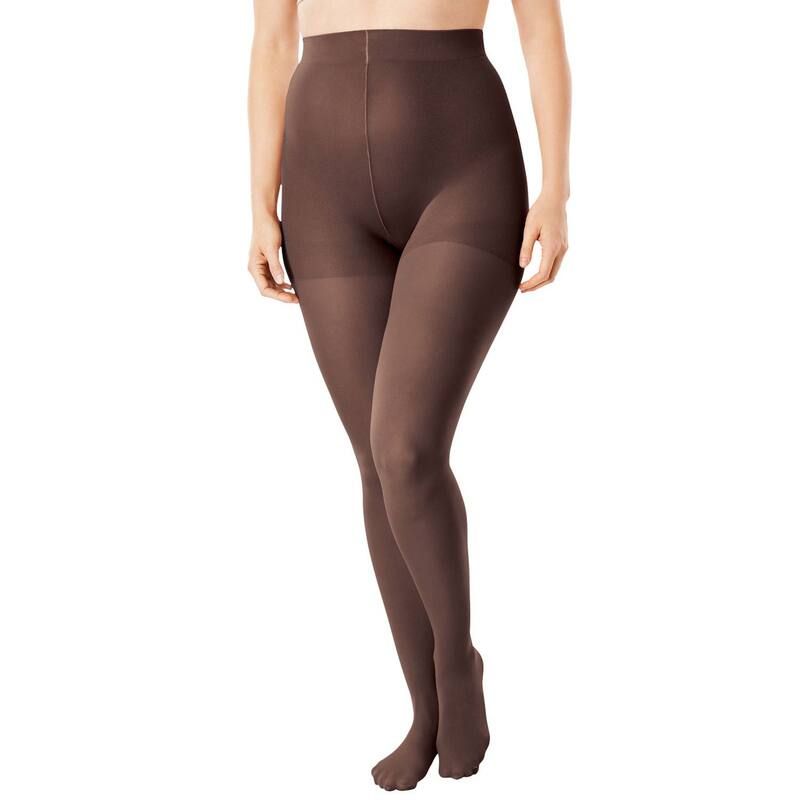 コンフォート チョイス レディース アンダーウェア 靴下 プラスサイズ Comfort Choice Womens Plusize 2pack Smoothing Tights Dark Coffee コーヒー