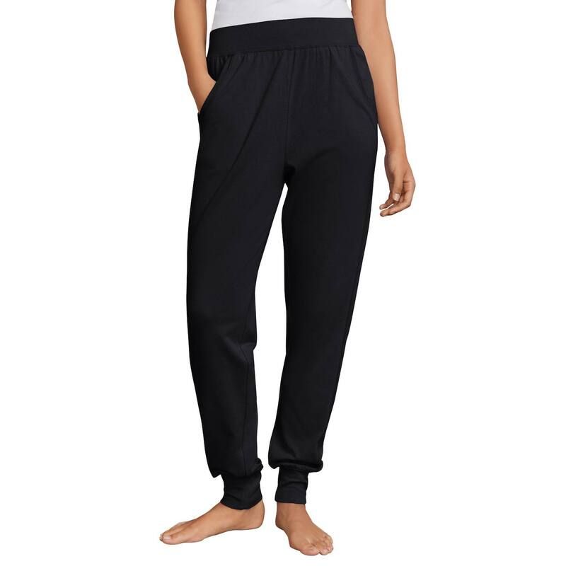 Ellos レディース アンダーウェア ナイトウェア プラスサイズ パンツ ニット ellos Womens Plusize Knit Jogger Sleepants Black ブラック
