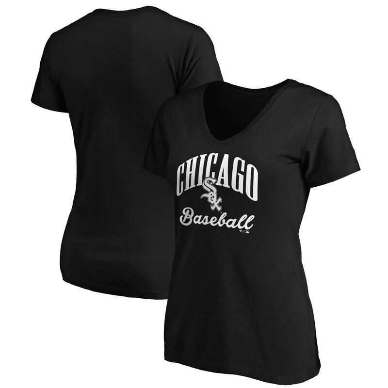 アンブランデッド レディース トップス Tシャツ Vネック Unbranded Womens Fanatics Branded Black Chicago White Sox Victory Script VNeck TShirt Sox Black ブラック