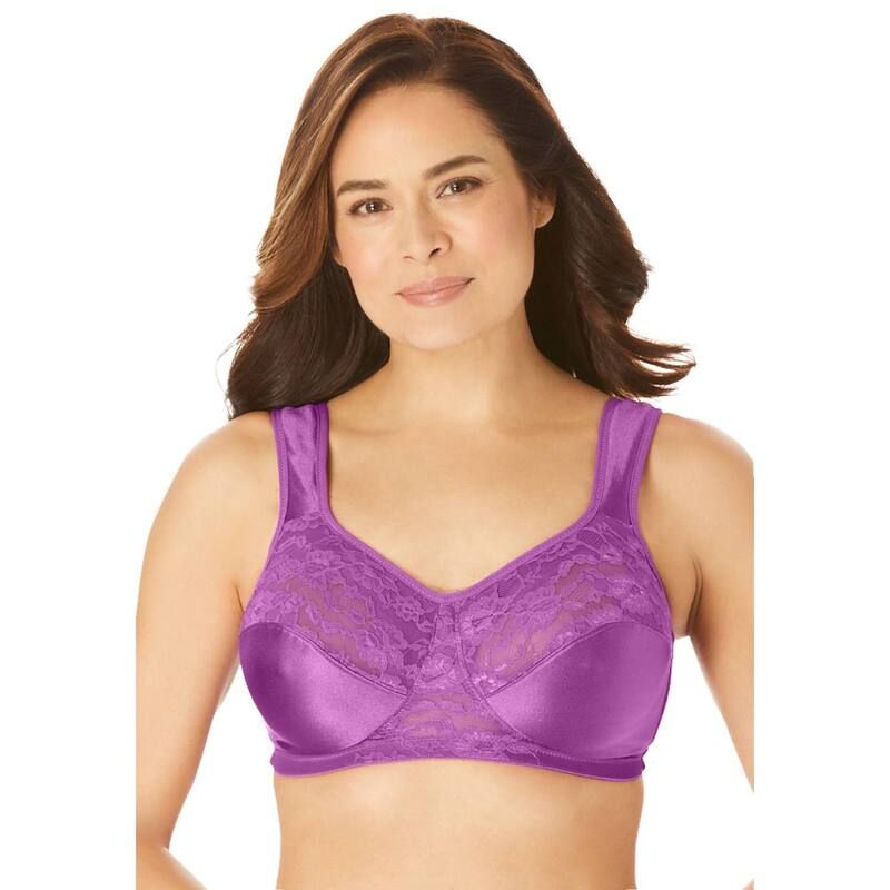 コンフォート チョイス レディース アンダーウェア ブラジャー プラスサイズ Comfort Choice Womens Plusizeasy Enhancer Wireless Bra Fresh Berry