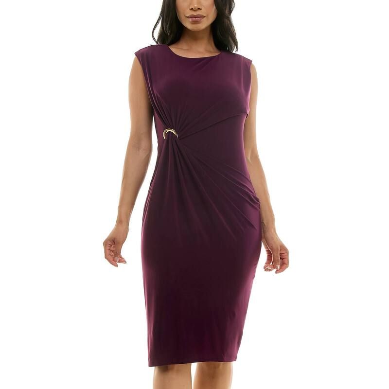 ニナレオナルド レディース トップス ワンピース Womens Nina Leonard Wrap Aroundress Purpleblack Plum プラム