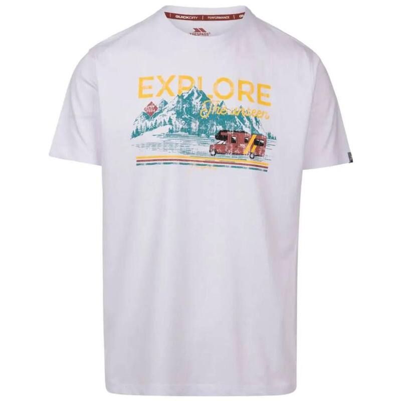 トレスパス メンズ トップス Tシャツ プリント Trespass Mens Thelon Printed Casual TShirt White ホワイト