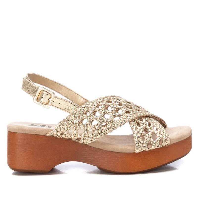 キシタイ レディース シューズ サンダル プラットフォーム Xti Womens Fashion Platform Sandals 143357 Gold ゴールド