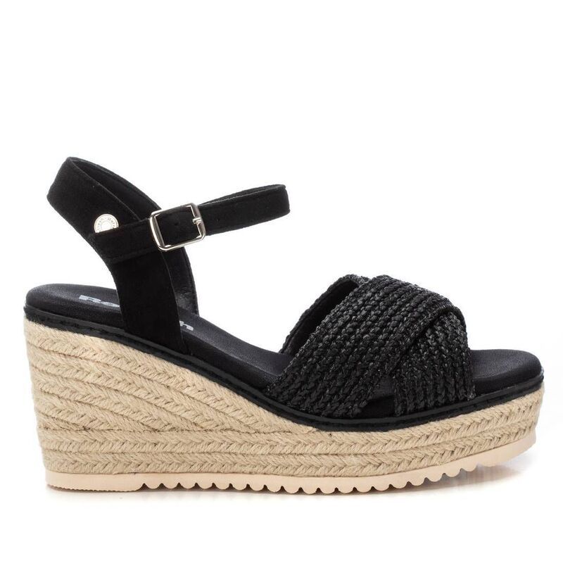 リフレッシュ レディース シューズ サンダル Womens Wedgespadrille Sandals Refresh By Xti 172650 Black ブラック