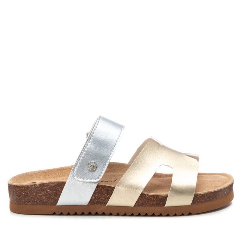 キシタイ レディース シューズ サンダル Womens Comfort Slip On Sandals By XTI 144124 Gold ゴールド