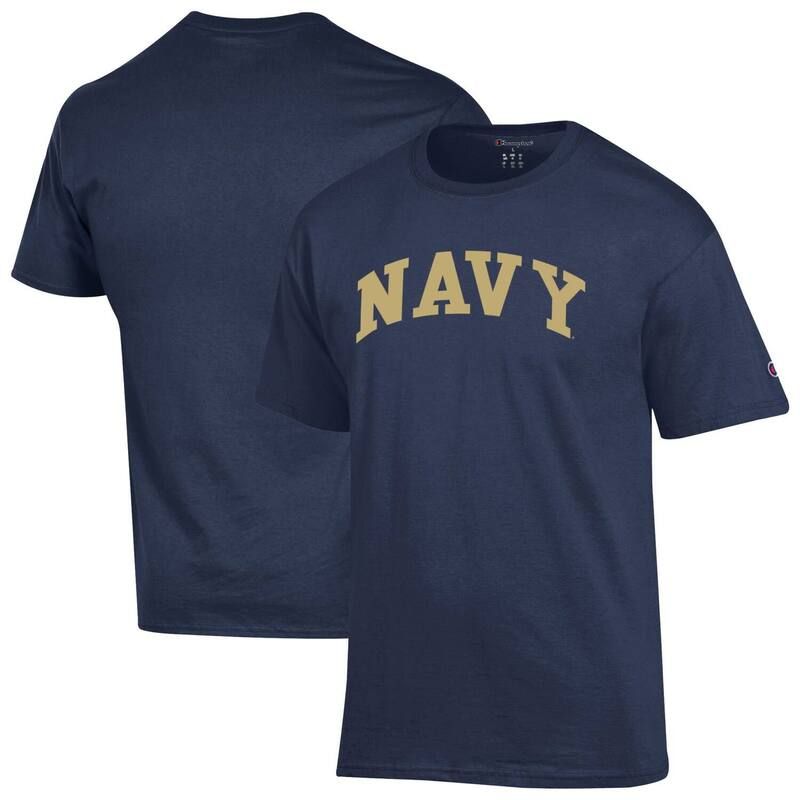 チャンピオン メンズ トップス Tシャツ Mens Championavy Navy Midshipmen Basic Arch TShirt Nvy Navy ネイビー