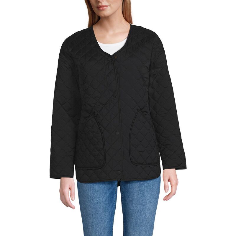 ランズエンド レディース アウター ジャケット・ブルゾン Womens Lands End FeatherFree Insulated Liner Jacket Black ブラック