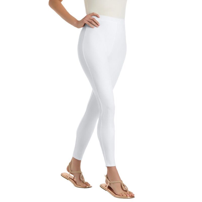 ウーマン ウィズイン レディース ボトムス カジュアルパンツ プラスサイズ トール コットン Woman Within Plusize Tall Stretch Cotton Legging White ホワイト